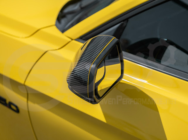 2015-2023 FORD MUSTANG W/ SIGNAL LIGHT | CARBON FIBER SIDE MIRROR CAP COVER PAIR